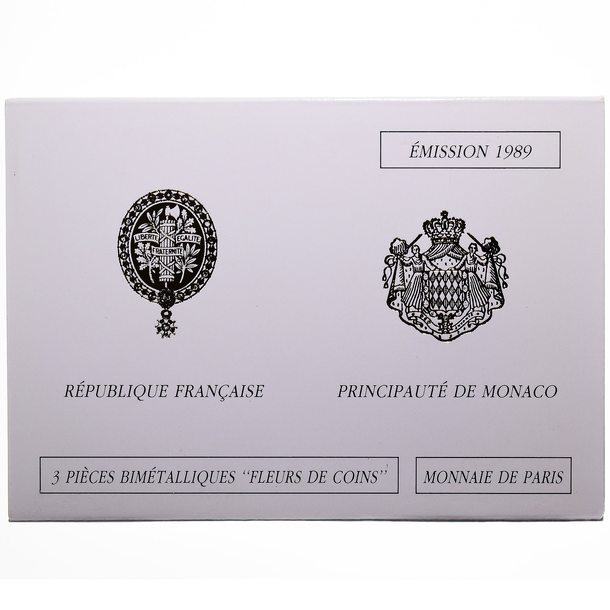 Münze, Frankreich, Coffret triptyque 3 x 10 frs., 1989, MDP, FDC, 628/2000