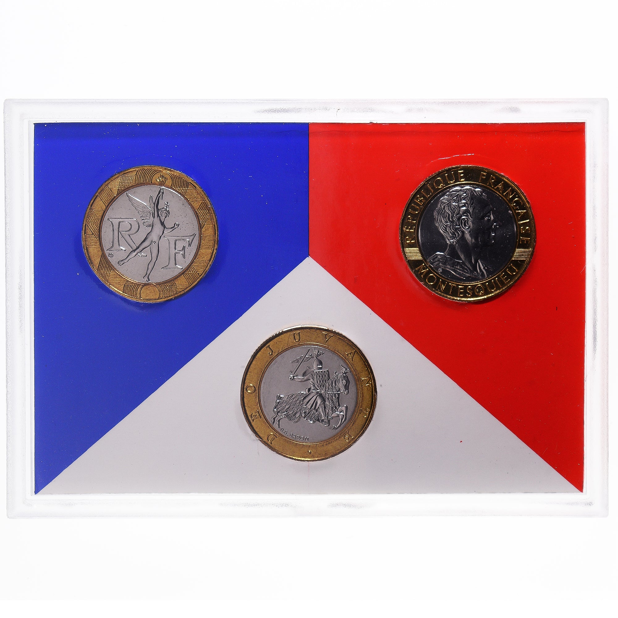 Munten, Frankrijk, Coffret triptyque 3 x 10 frs., 1989, MDP, FDC, 616/2000, FDC