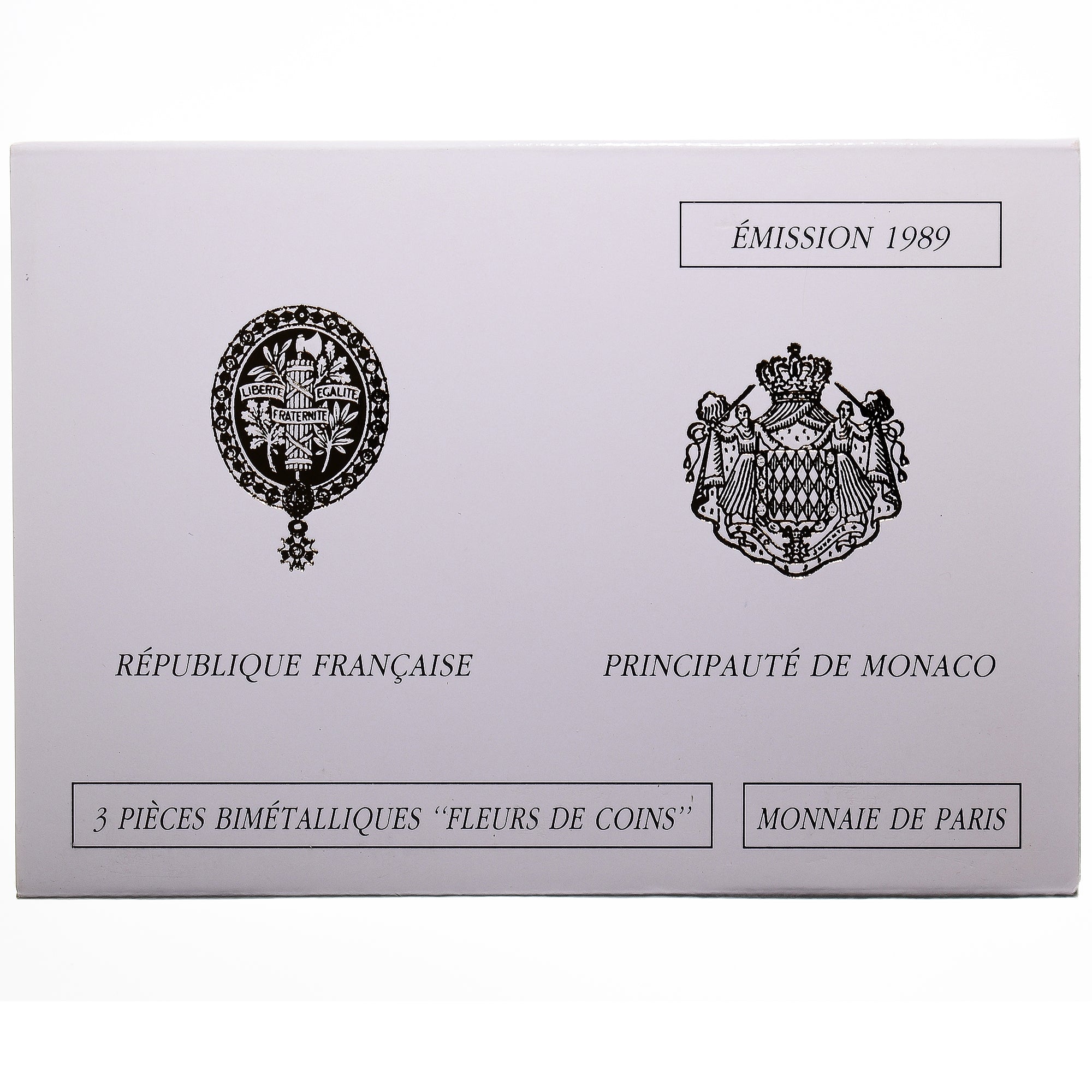 Moneta, Francia, Coffret triptyque 3 x 10 frs., 1989, MDP, FDC, 615/2000, FDC