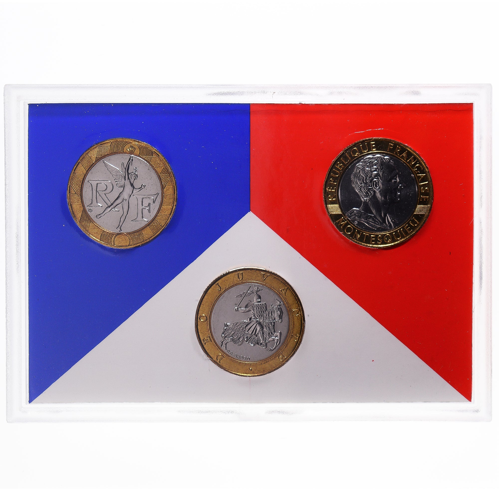 Moneta, Francia, Coffret triptyque 3 x 10 frs., 1989, MDP, FDC, 359/2000, FDC