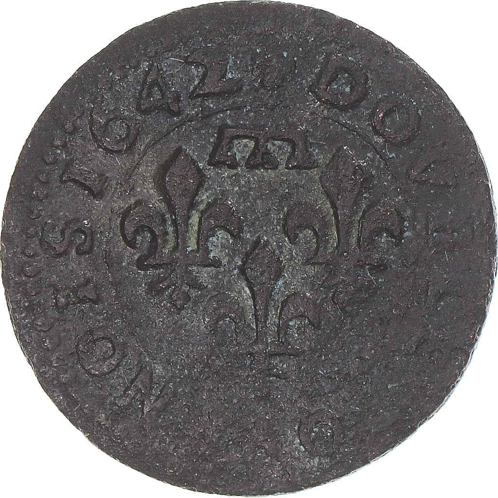 Monnaie, Principauté de Dombes, Gaston d'Orléans, Double Tournois, 1642