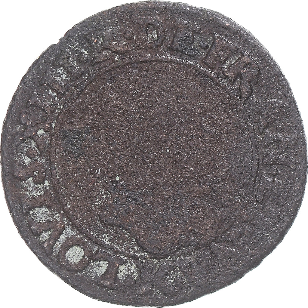 Münze, Frankreich, Louis XIII, Double Tournois, 1614, Bordeaux, SGE+, Kupfer
