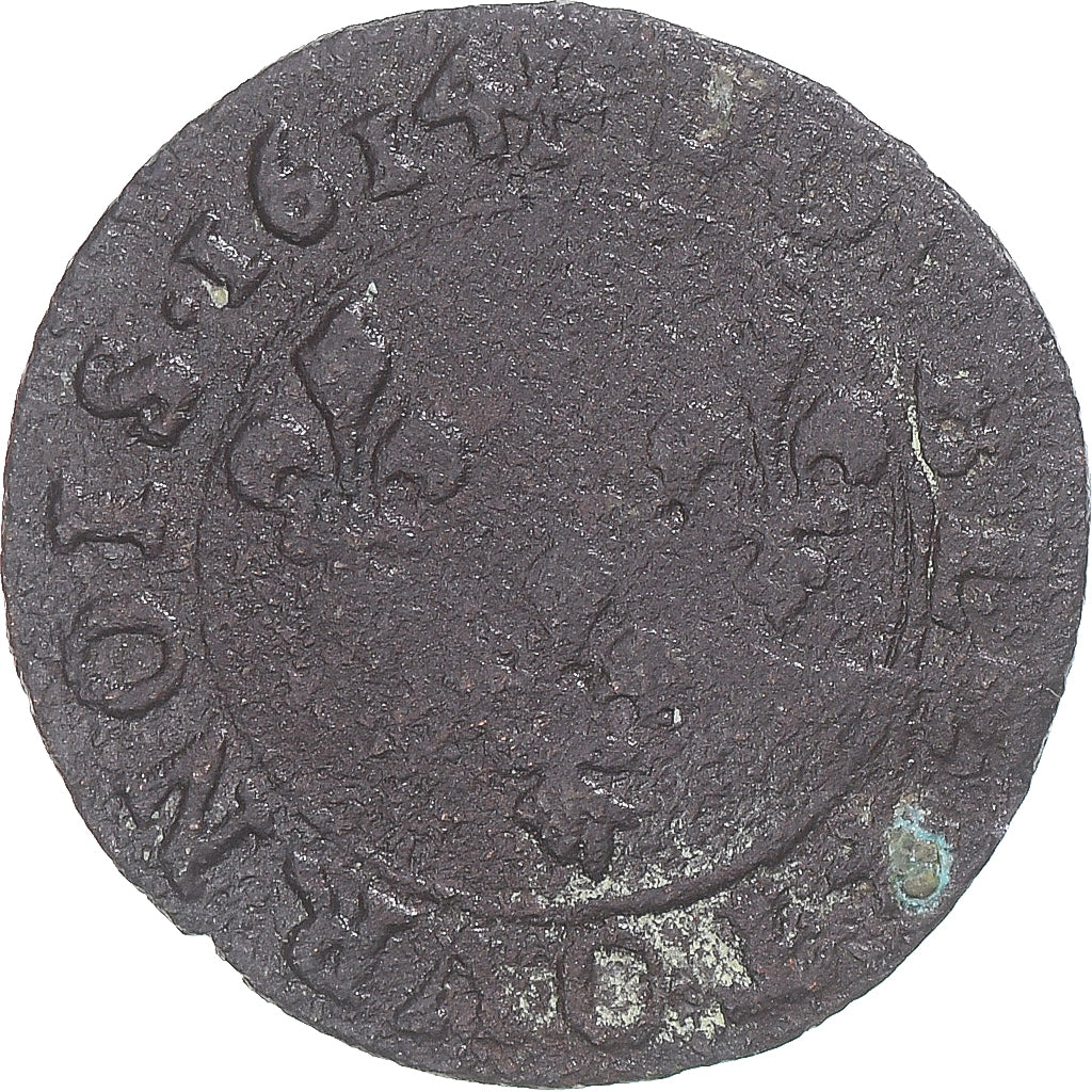 Münze, Frankreich, Louis XIII, Double Tournois, 1614, Bordeaux, SGE+, Kupfer