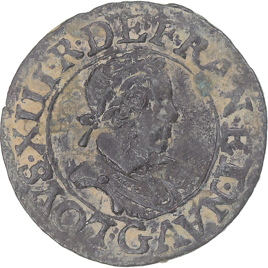 Münze, Frankreich, Louis XIII, Double Tournois, 1619, Poitiers, S+, Kupfer