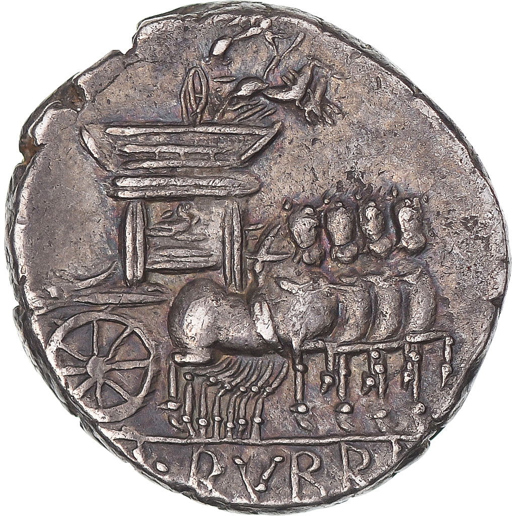 Münze, Rubria, Denarius, 87 BC, Rome, SS+, Silber, Sear:260, Crawford:348/3