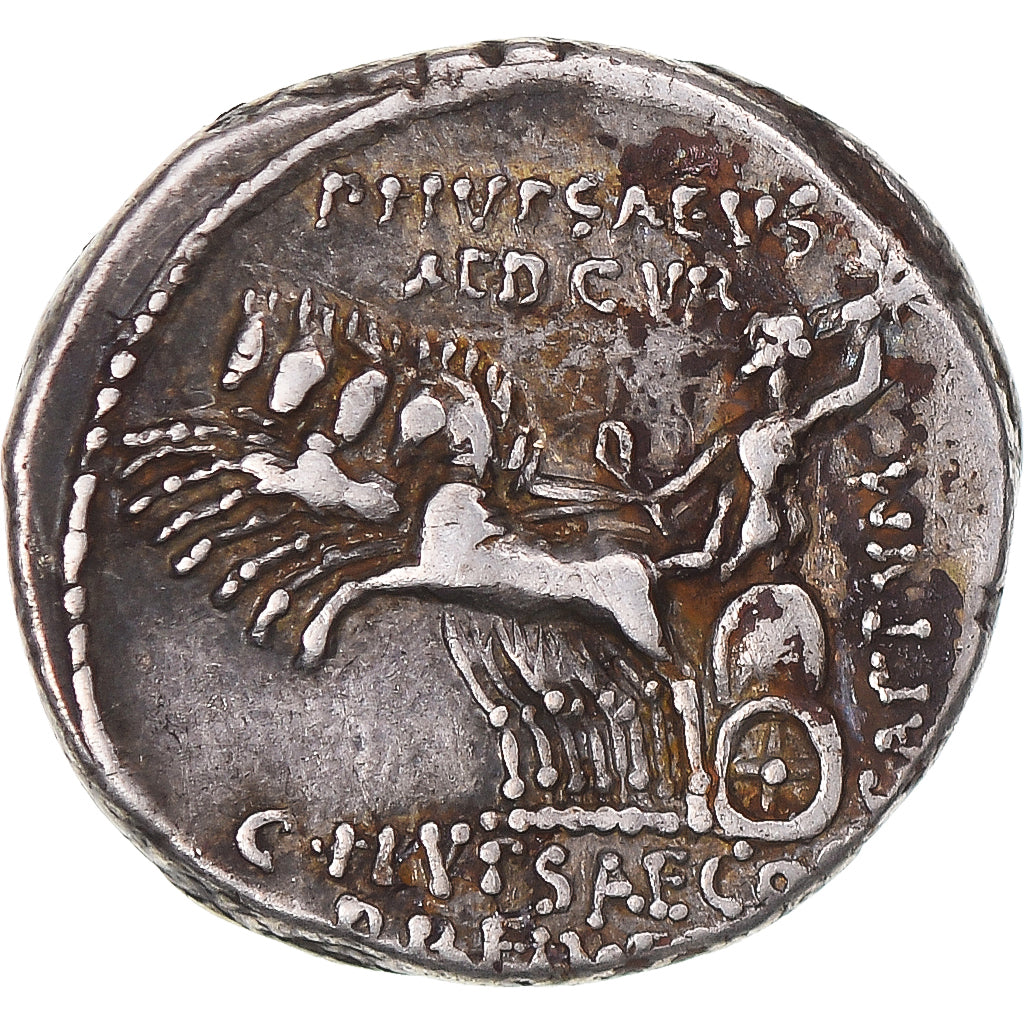 Moeda, Plautia, Denarius, 58 BC, Rome, EF(40-45), Prata, Sear:379