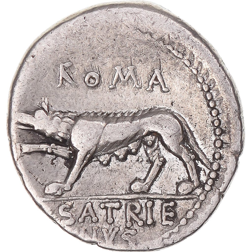 Coin, Satriena, Denarius, 77 BC, Rome, VF(30-35), Silver, Sear:319