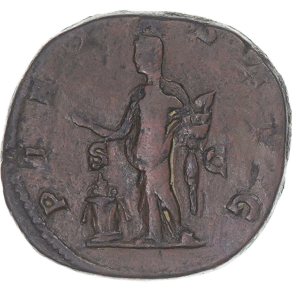Moneta, Julia Maesa, Sesterzio, 218-220, Rome, MB+, Bronzo, RIC:414