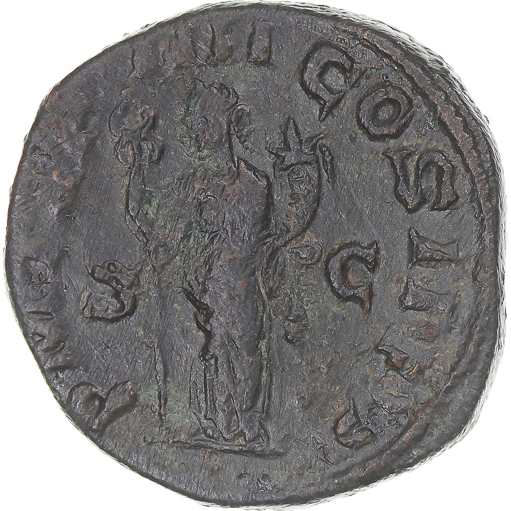 Moneta, Philip I, Sesterzio, 247, Rome, MB+, Bronzo, RIC:150a
