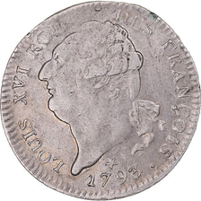 Coin, France, Louis XVI, Écu de 6 livres françois, 1793 / AN 5, Lille