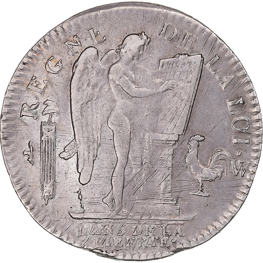 Coin, France, Louis XVI, Écu de 6 livres françois, 1793 / AN 5, Lille