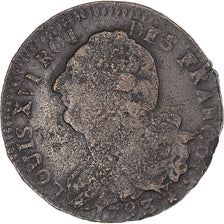 Moneta, Francja, Louis XVI, 2 Sols, 1793, Saint-Omer, EF(40-45), Métal de