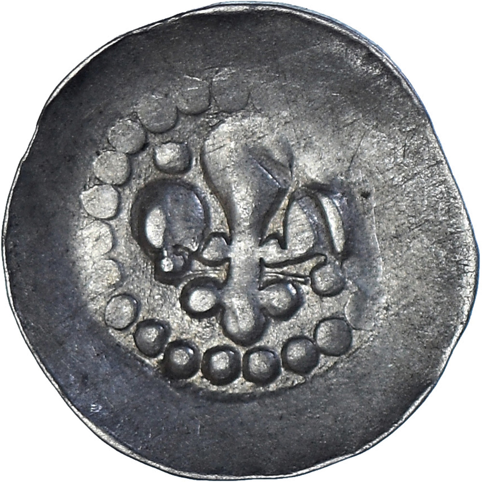 Coin, French state, Alsace, lis pfennig, 14th-15th Centuries, Strasbourg