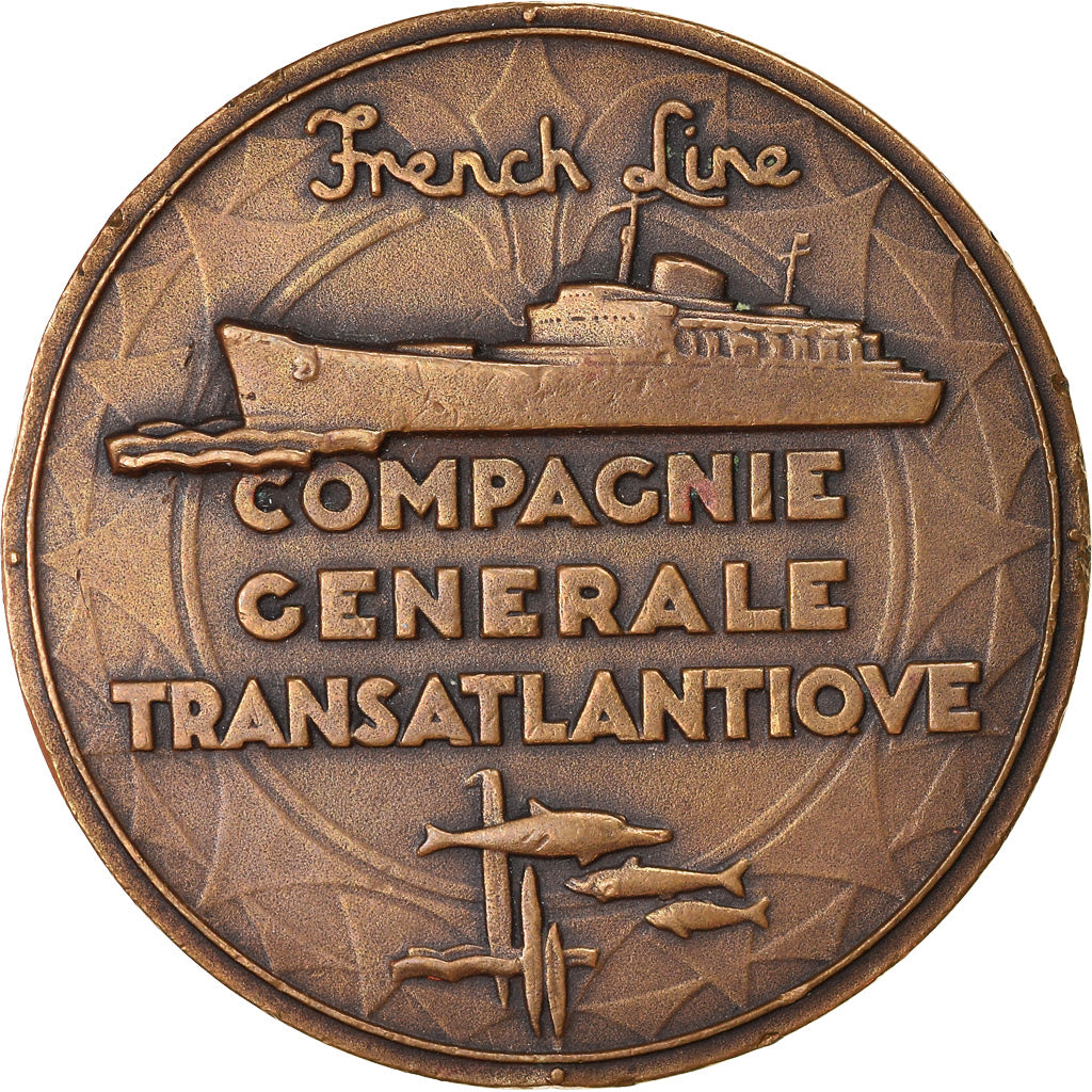 Francia, medalla, Compagnie Générale Transatlantique, Flandre, Shipping
