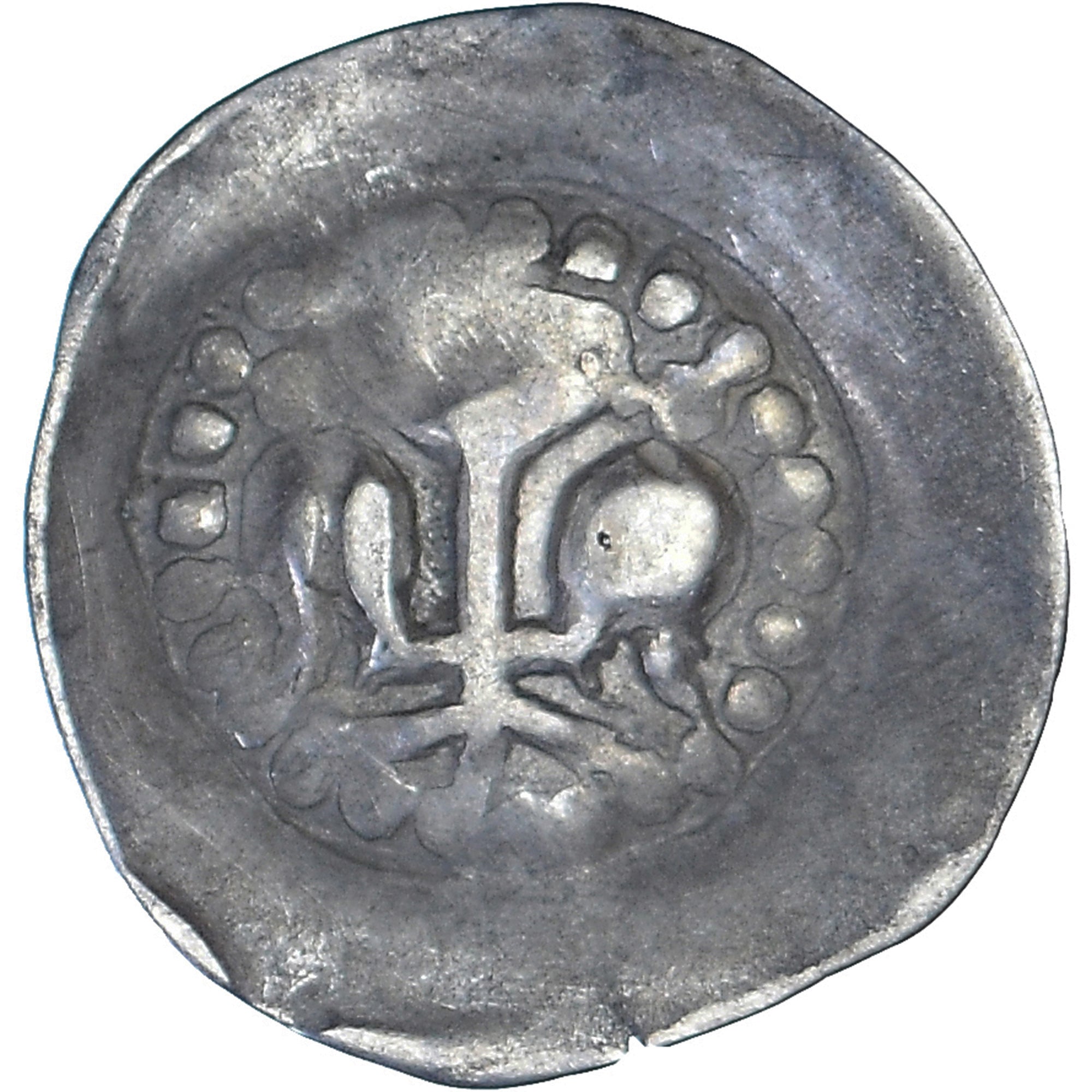 Coin, French state, Alsace, lis pfennig, 14th-15th Centuries, Strasbourg