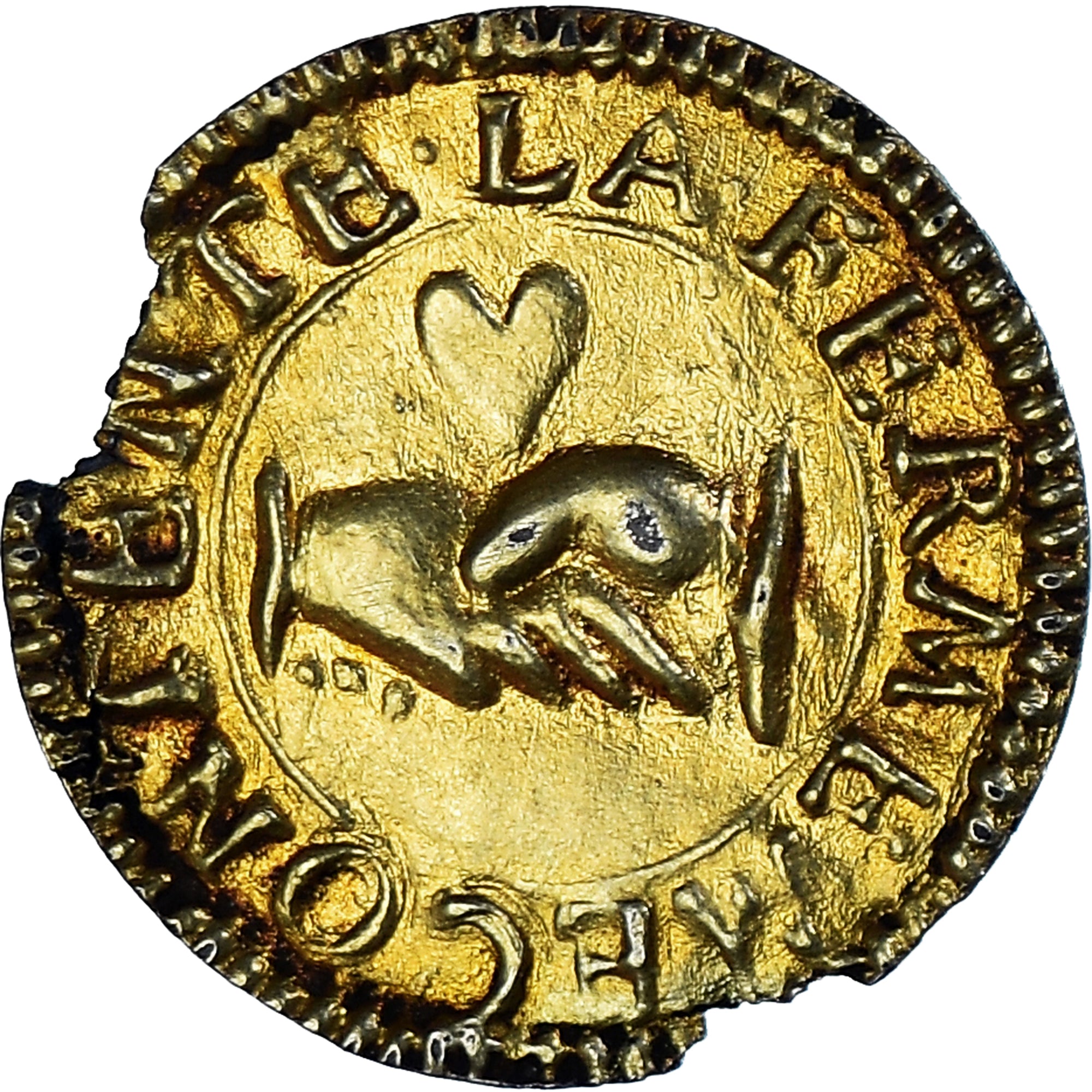 Francia, Denier à épouser, Collection Térisse, MBC, Oro vermeil, Terisse:D79