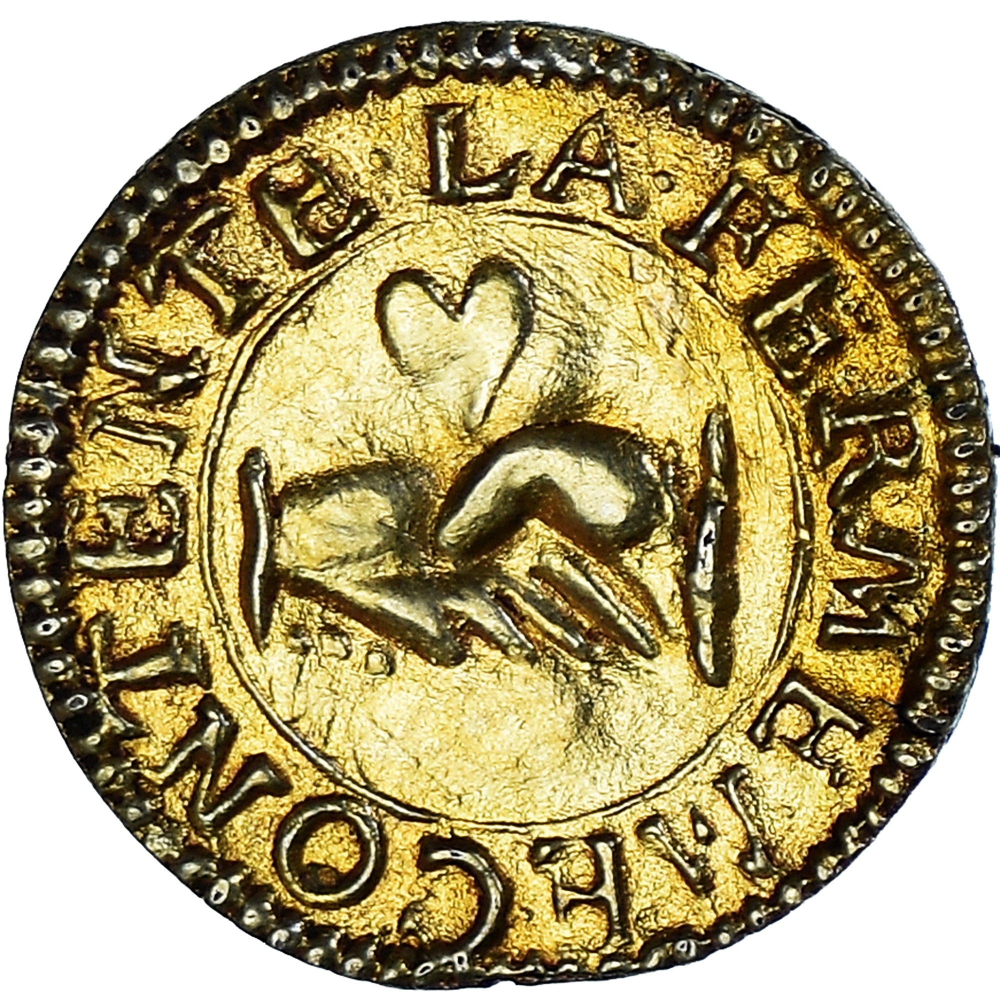 Francia, Denier à épouser, Collection Térisse, MBC+, Oro vermeil, Terisse:D79