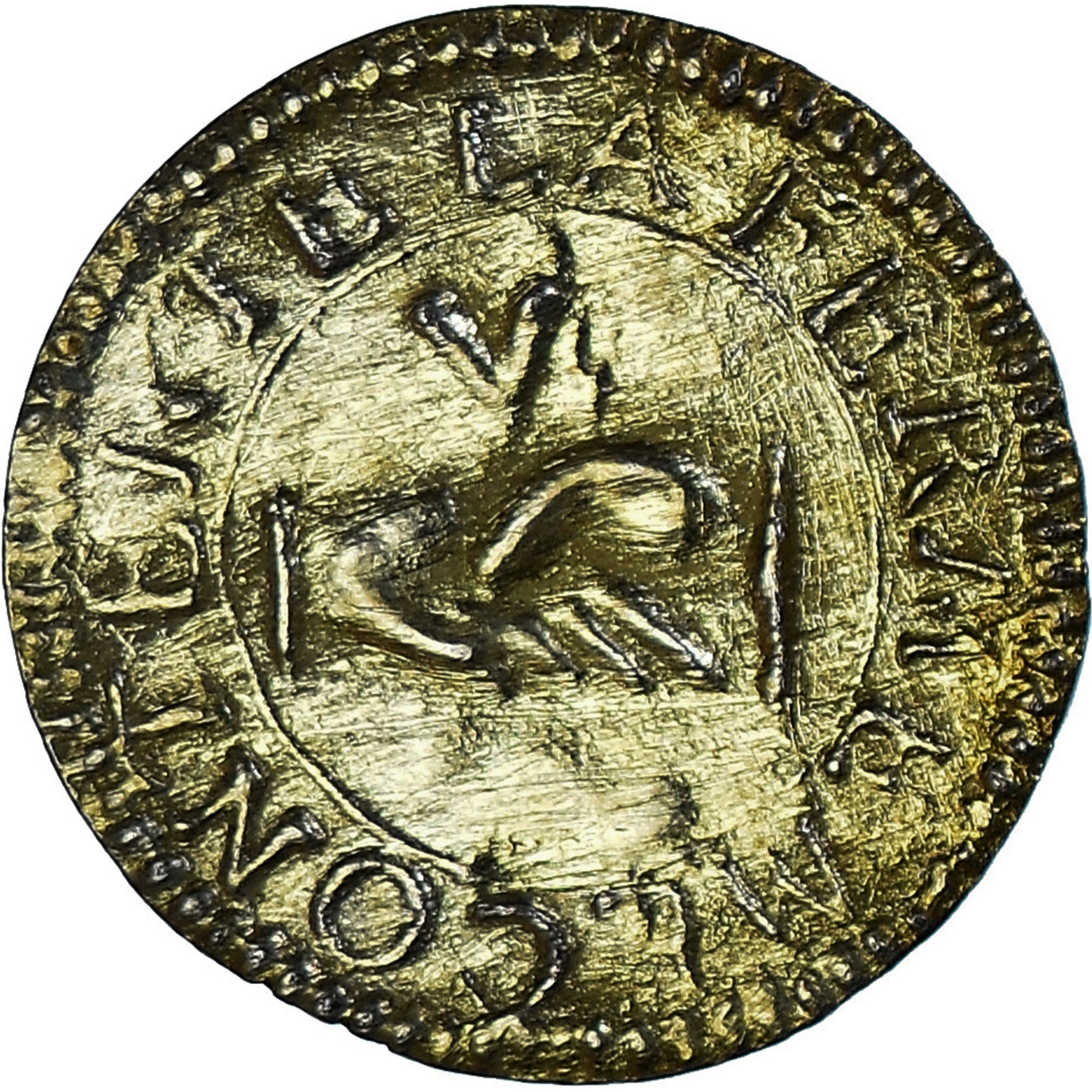 Francia, Denier à épouser, Collection Térisse, MBC+, Oro vermeil, Terisse:D79