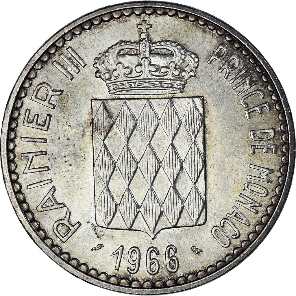 Coin, Monaco, Rainier III, 10 Francs, 1966, Monnaie de Paris, AU(55-58), Silver