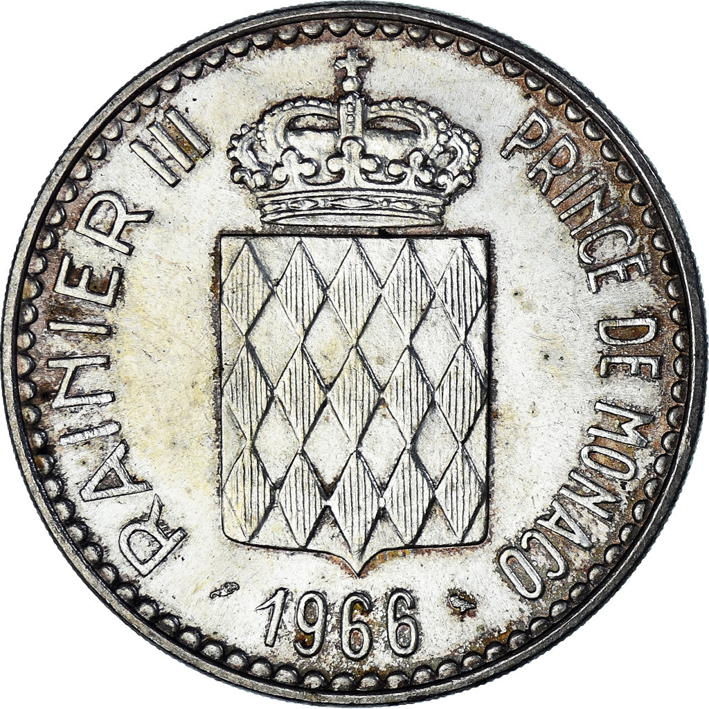 Moneta, Monaco, Rainier III, 10 Francs, 1966, Monnaie de Paris, SPL-, Argento