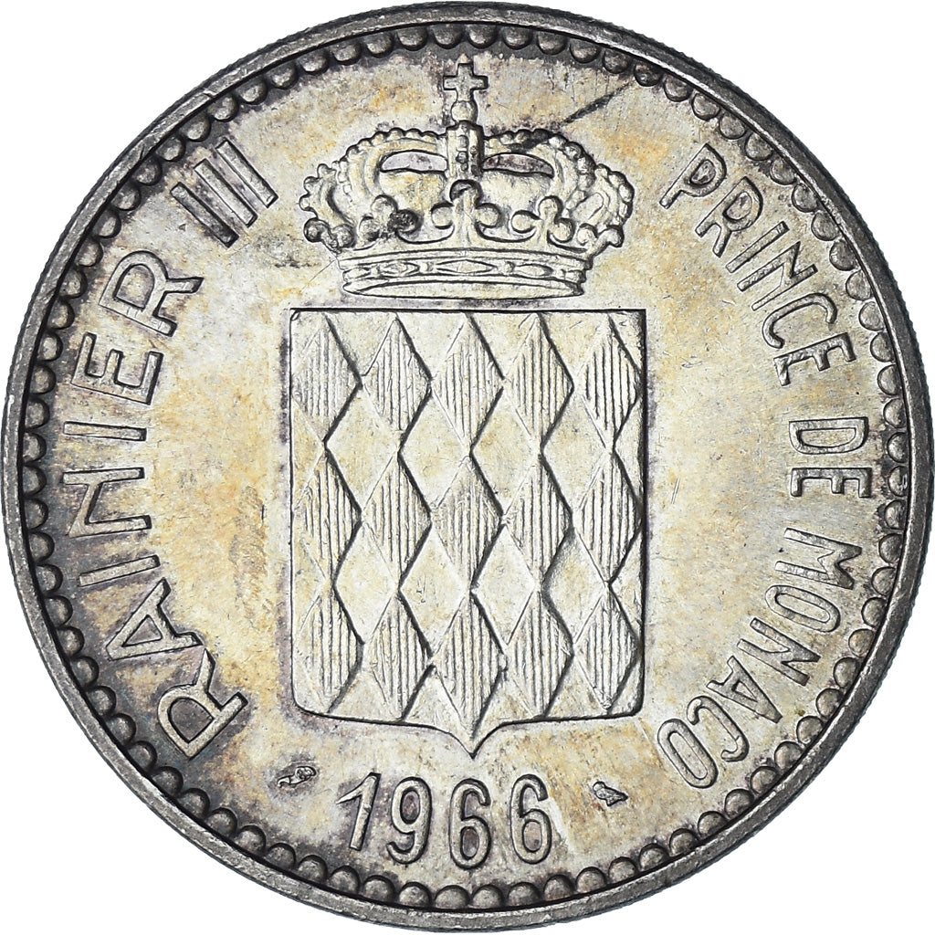 Moneta, Monaco, Rainier III, 10 Francs, 1966, Monnaie de Paris, SPL, Argento