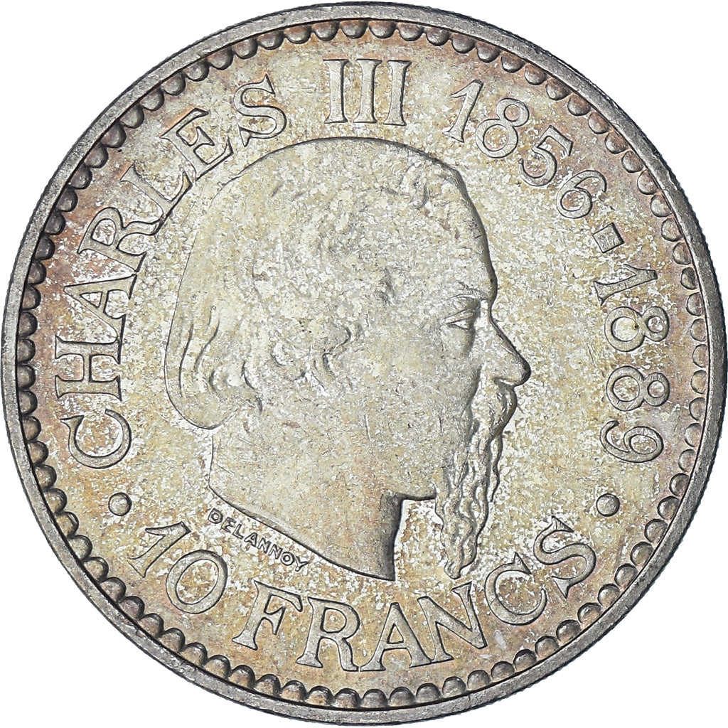 Munten, Monaco, Rainier III, 10 Francs, 1966, Monnaie de Paris, UNC-, Zilver