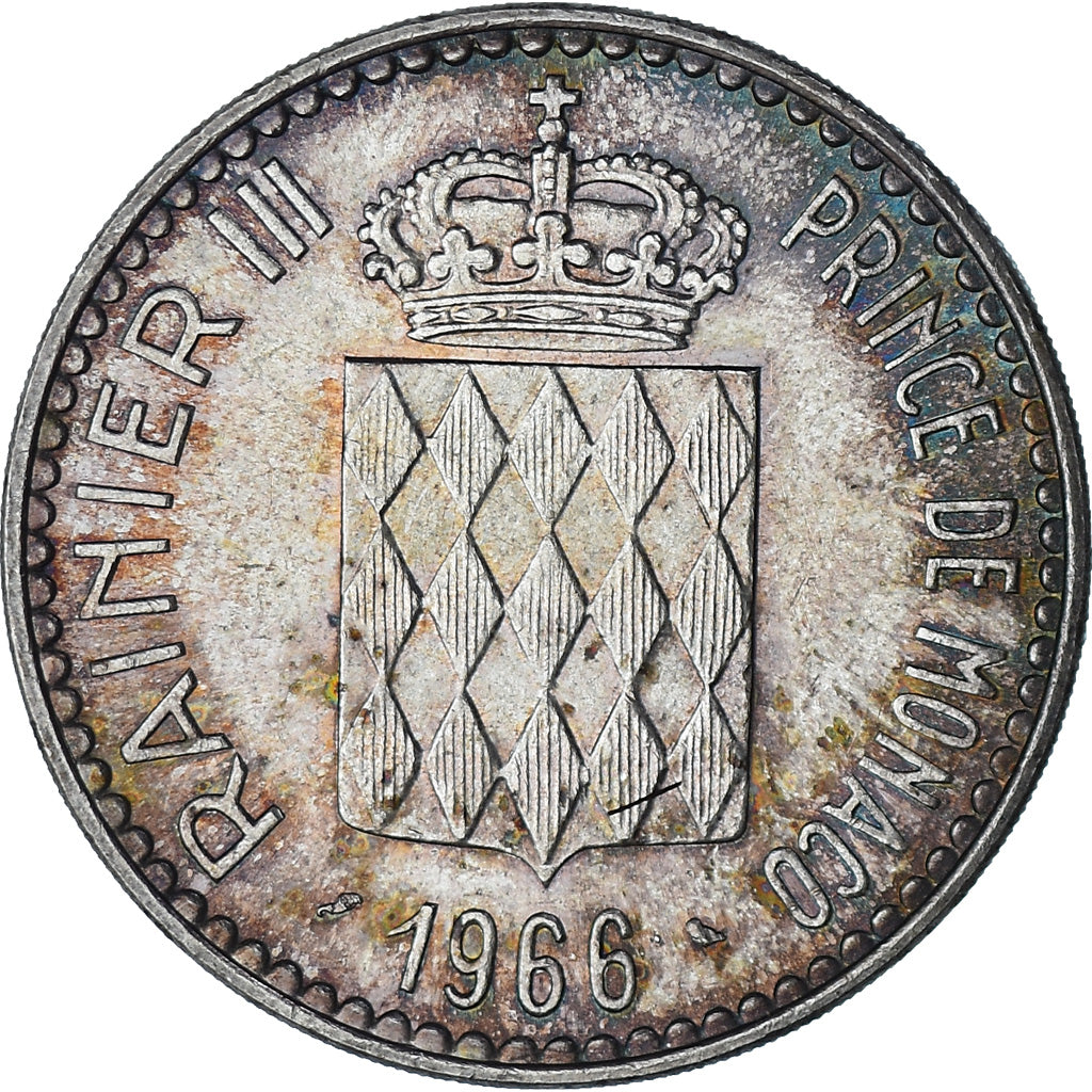 Coin, Monaco, Rainier III, 10 Francs, 1966, Monnaie de Paris, MS(63), Silver