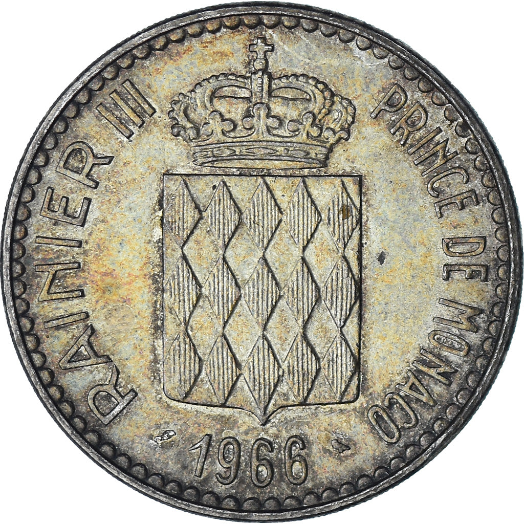Coin, Monaco, Rainier III, 10 Francs, 1966, Monnaie de Paris, MS(63), Silver