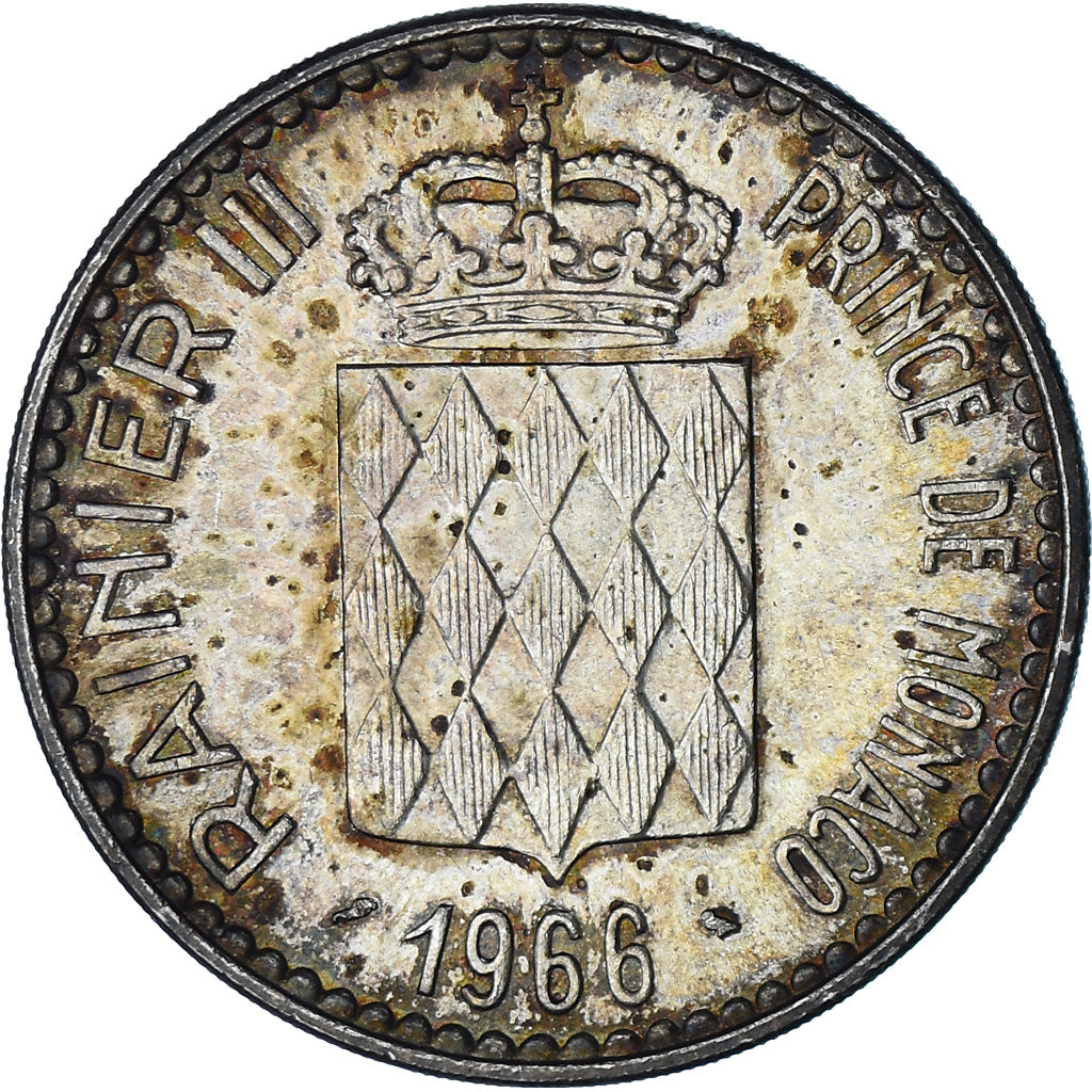 Moneta, Monaco, Rainier III, 10 Francs, 1966, Monnaie de Paris, SPL+, Argento