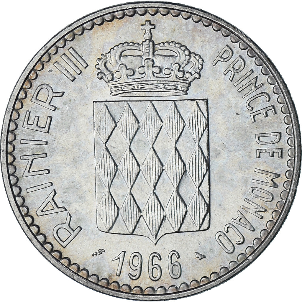 Coin, Monaco, Rainier III, 10 Francs, 1966, Monnaie de Paris, MS(64), Silver