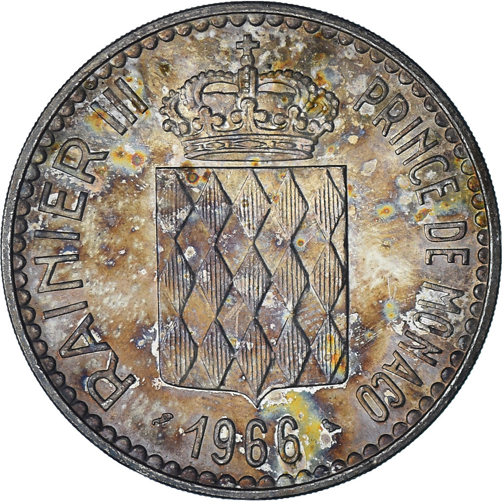 Moneta, Monaco, Rainier III, 10 Francs, 1966, Monnaie de Paris, SPL+, Argento