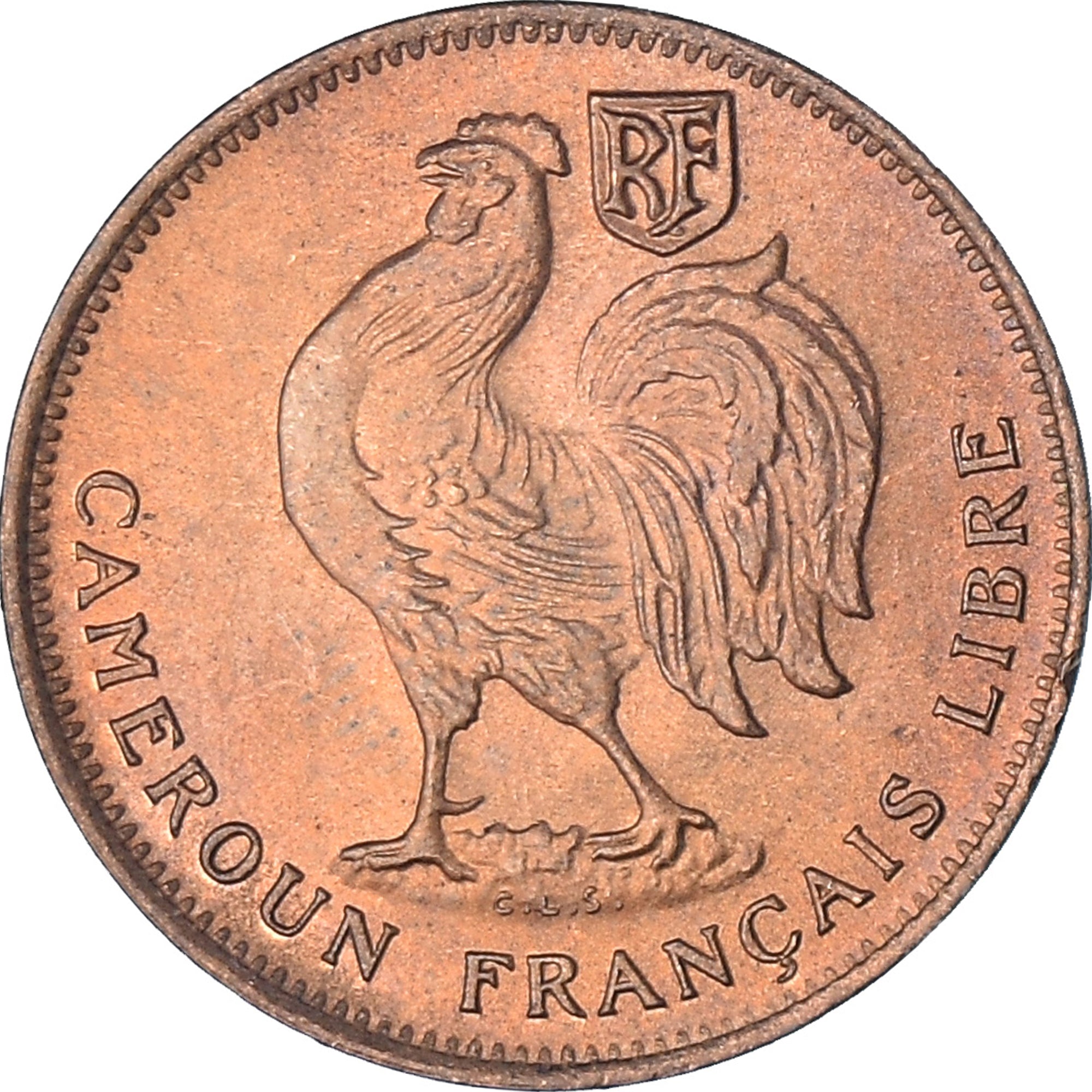 Moeda, África Equatorial Francesa, Cameroun, 50 Centimes, 1943, Pretoria
