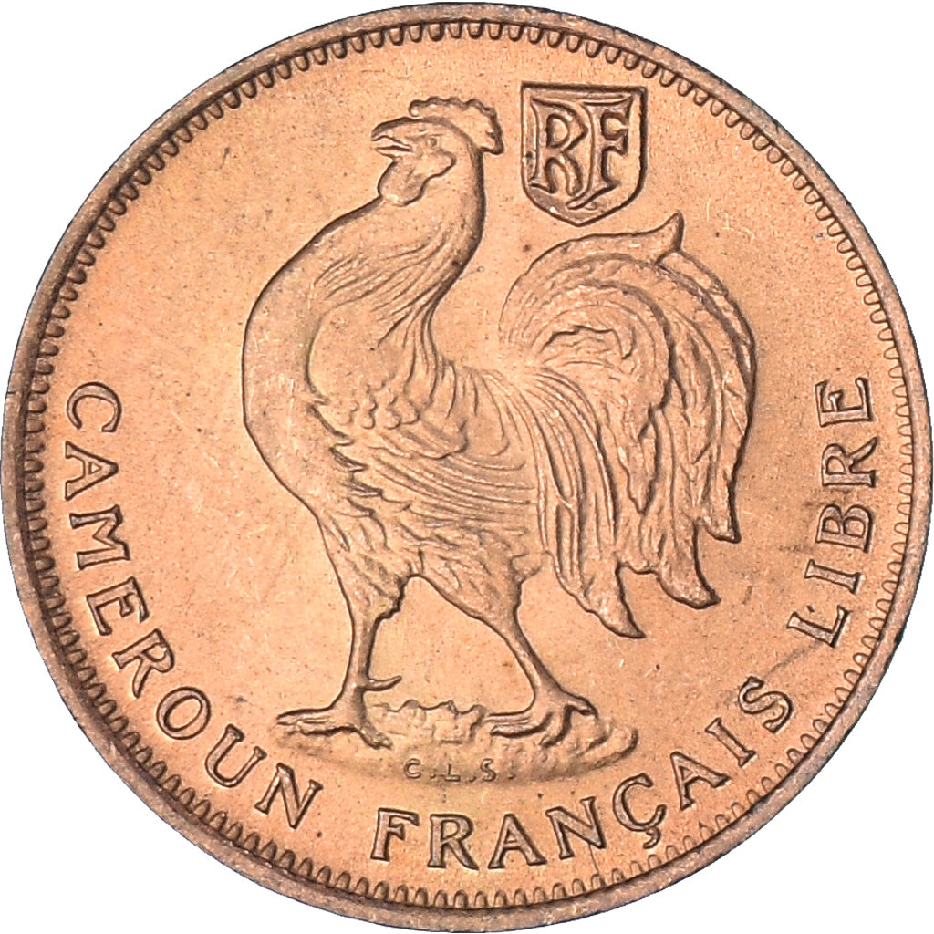 Moneda, África ecuatorial francesa, Cameroun, 50 Centimes, 1943, Pretoria
