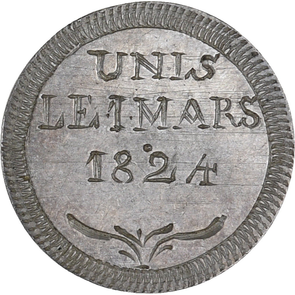 Frankrijk, Denier à épouser, 1824, Collection Térisse, ZF+, Zilver