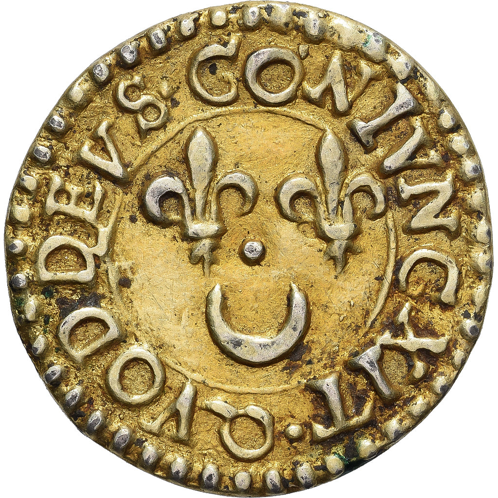 France, Denier à épouser, Collection Térisse, AU(50-53), Vermeil, Terisse:D109