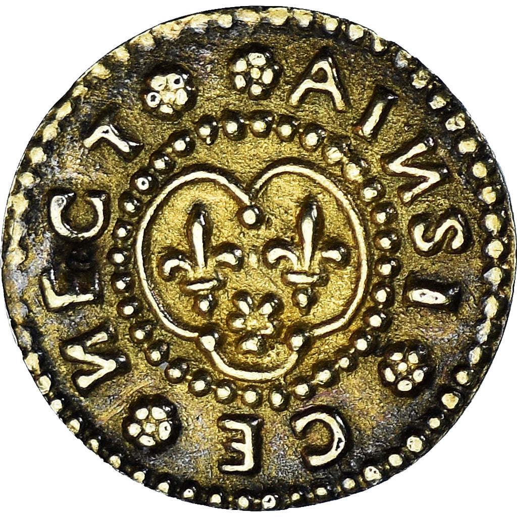 Francia, Denier à épouser, Collection Térisse, BB+, Vermeil, Terisse:D15