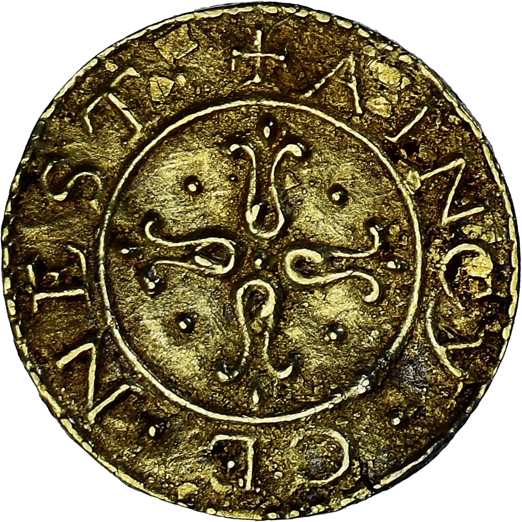 Francia, Denier à épouser, Collection Térisse, BB+, Vermeil, Terisse:D12