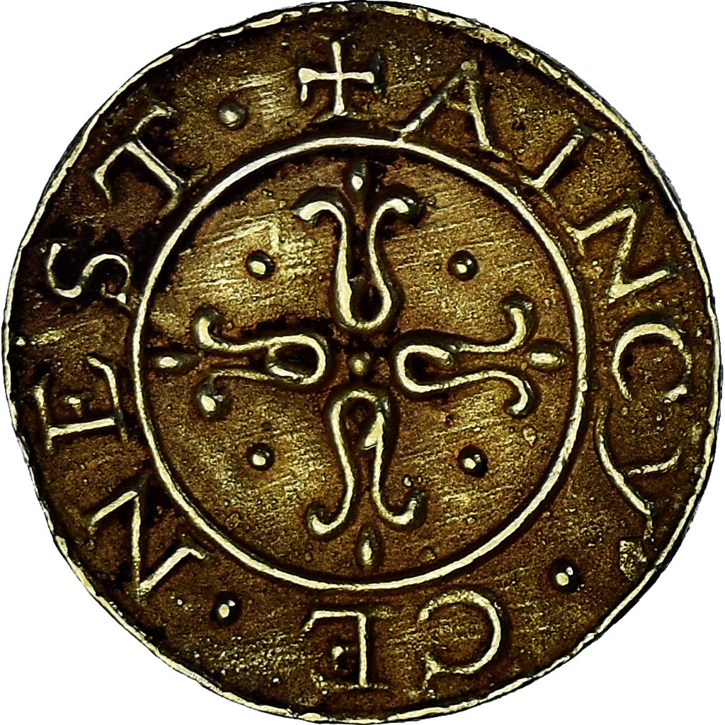 Francia, Denier à épouser, Collection Térisse, BB+, Vermeil, Terisse:D12