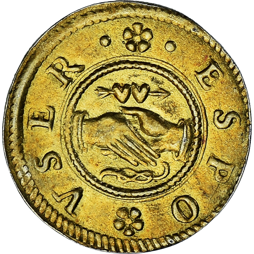 Francia, Denier à épouser, Collection Térisse, BB+, Vermeil, Terisse:D33