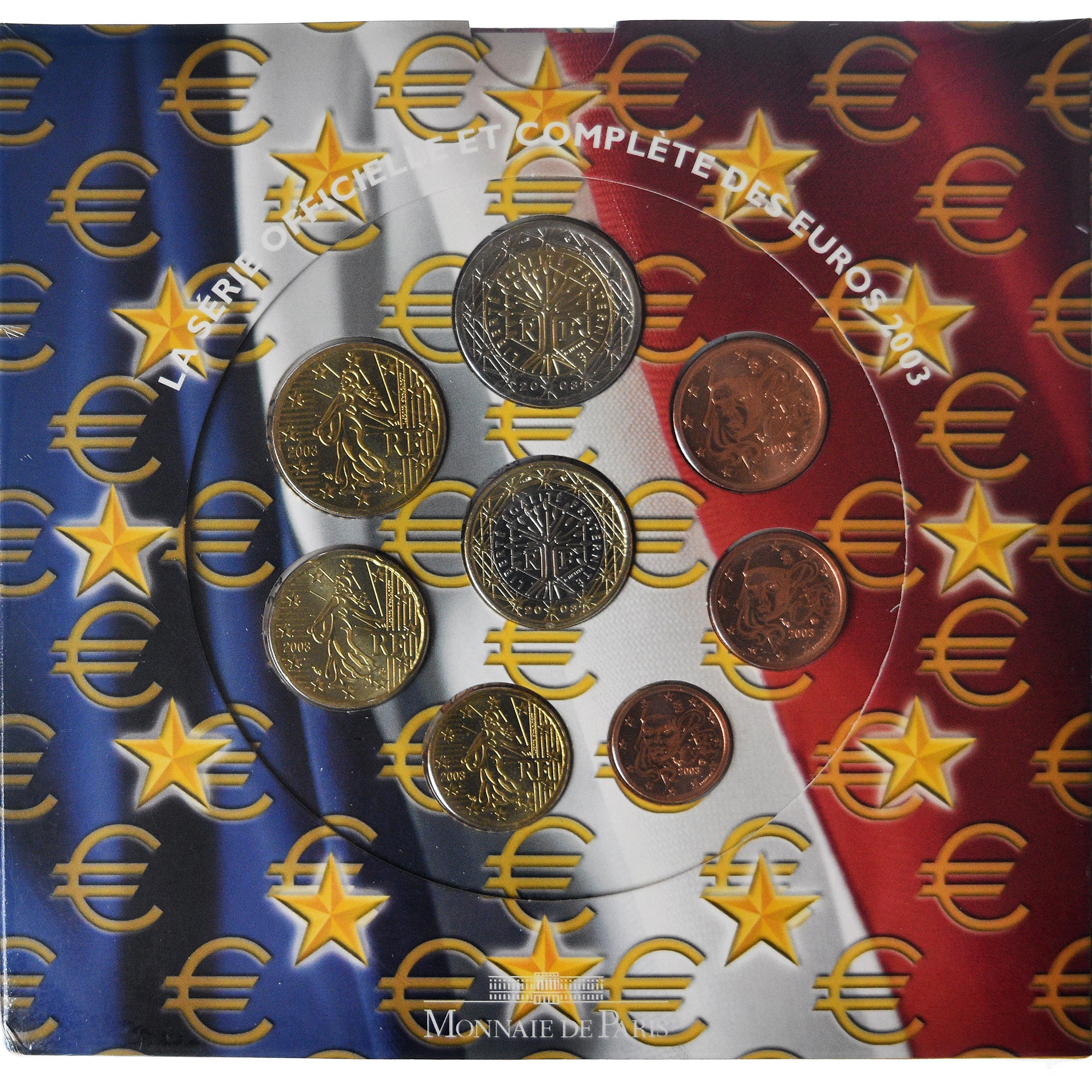France, Coffret 1c. à 2€, 2003, Monnaie de Paris, BU, MS(65-70)