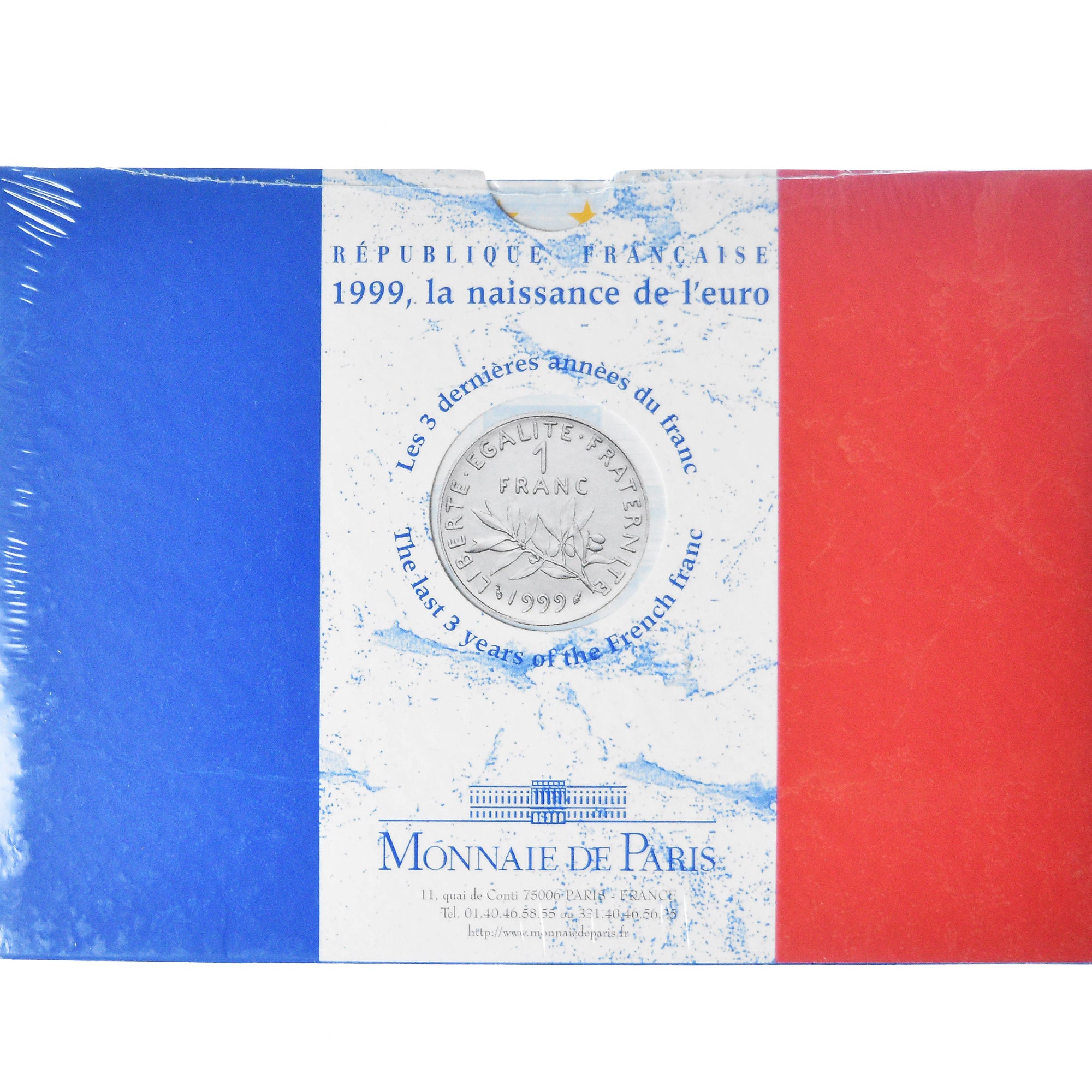 Coin, France, Coffret 1 c. à 20 frs., 1999, Monnaie de Paris, BU, MS(65-70)