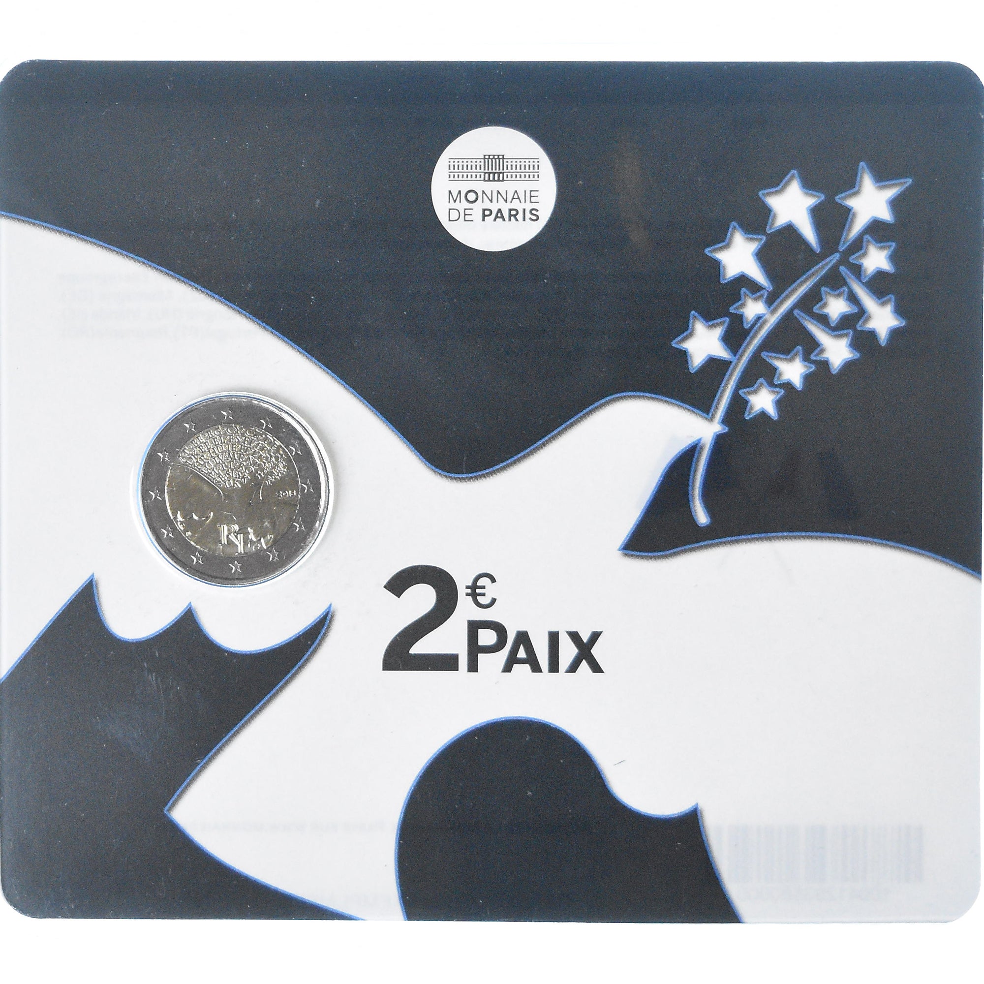 Francia, 2 Euro, Paix, 2015, Monnaie de Paris, BU, FDC, Bimetálico