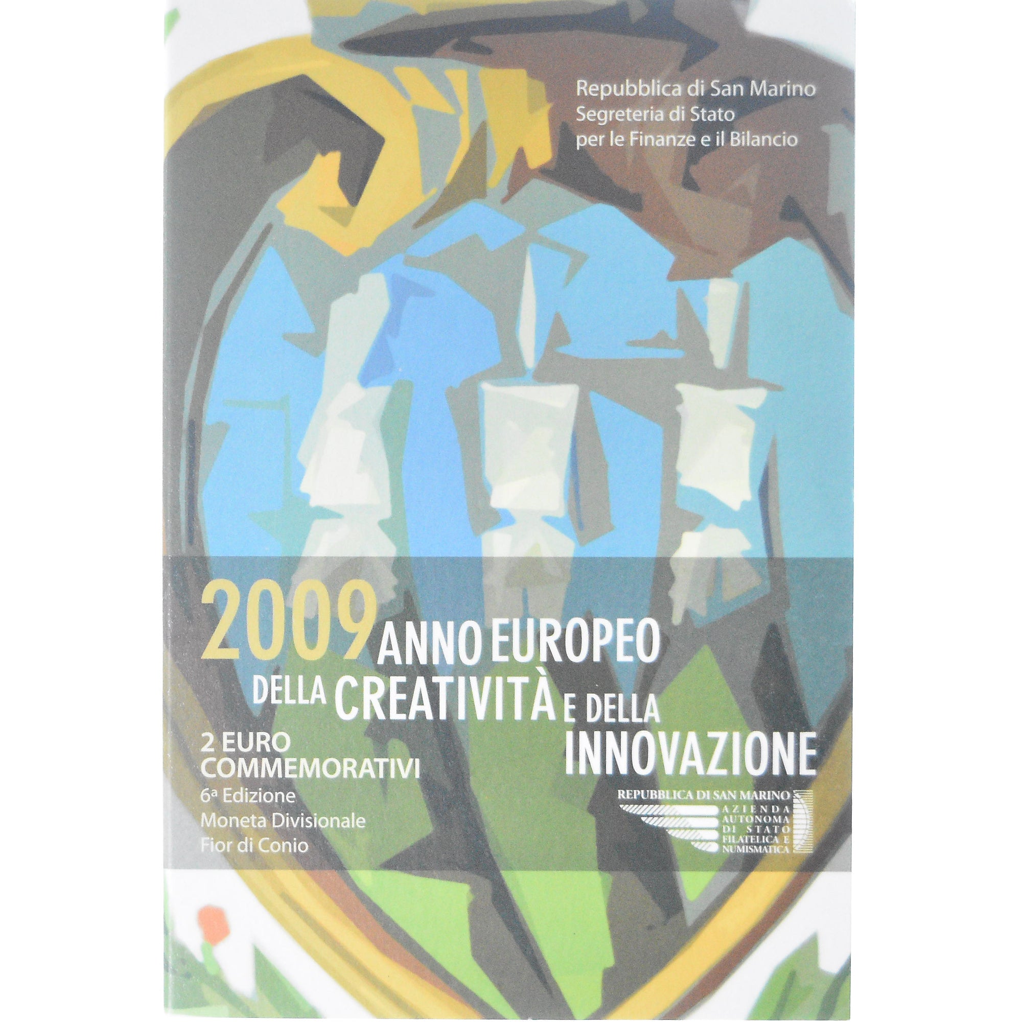 San Marino, 2 Euro, année européenne de la créativité, 2009, Rome, FDC, FDC