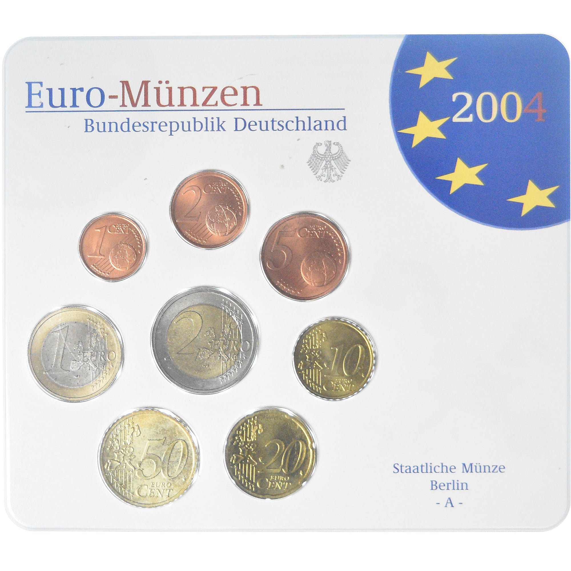 Germania, Coffret 1c. à 2€, 2004, Berlin, UNC, FDC, Bi-metallico
