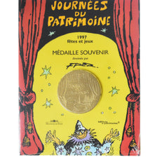 Francia, Médaille souvenir, Journées du Patrimoine, 1997, FDC, Latón