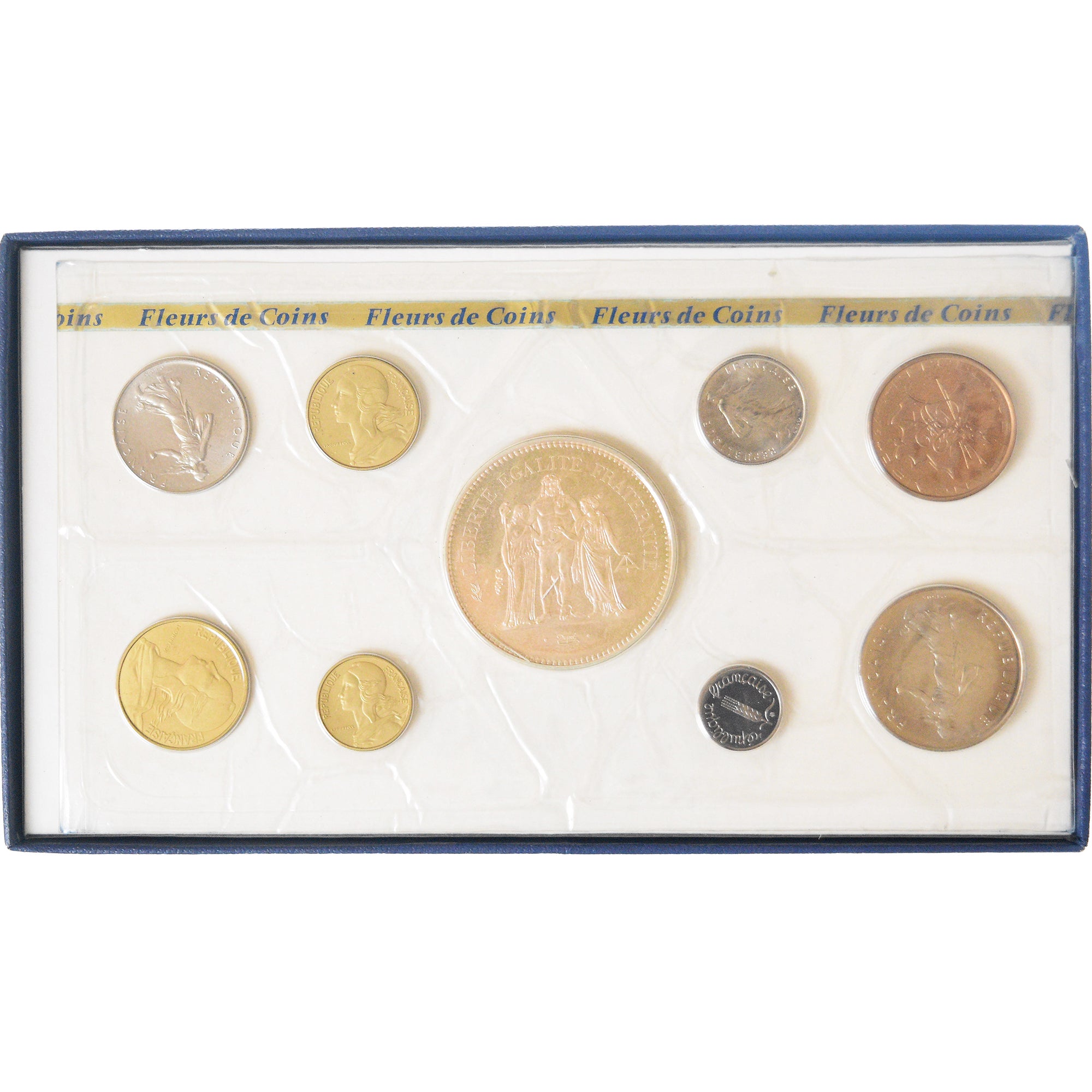Moneta, Francia, Coffret 1 c. à 50 frs., 1974, Monnaie de Paris, FDC, FDC, N.C.