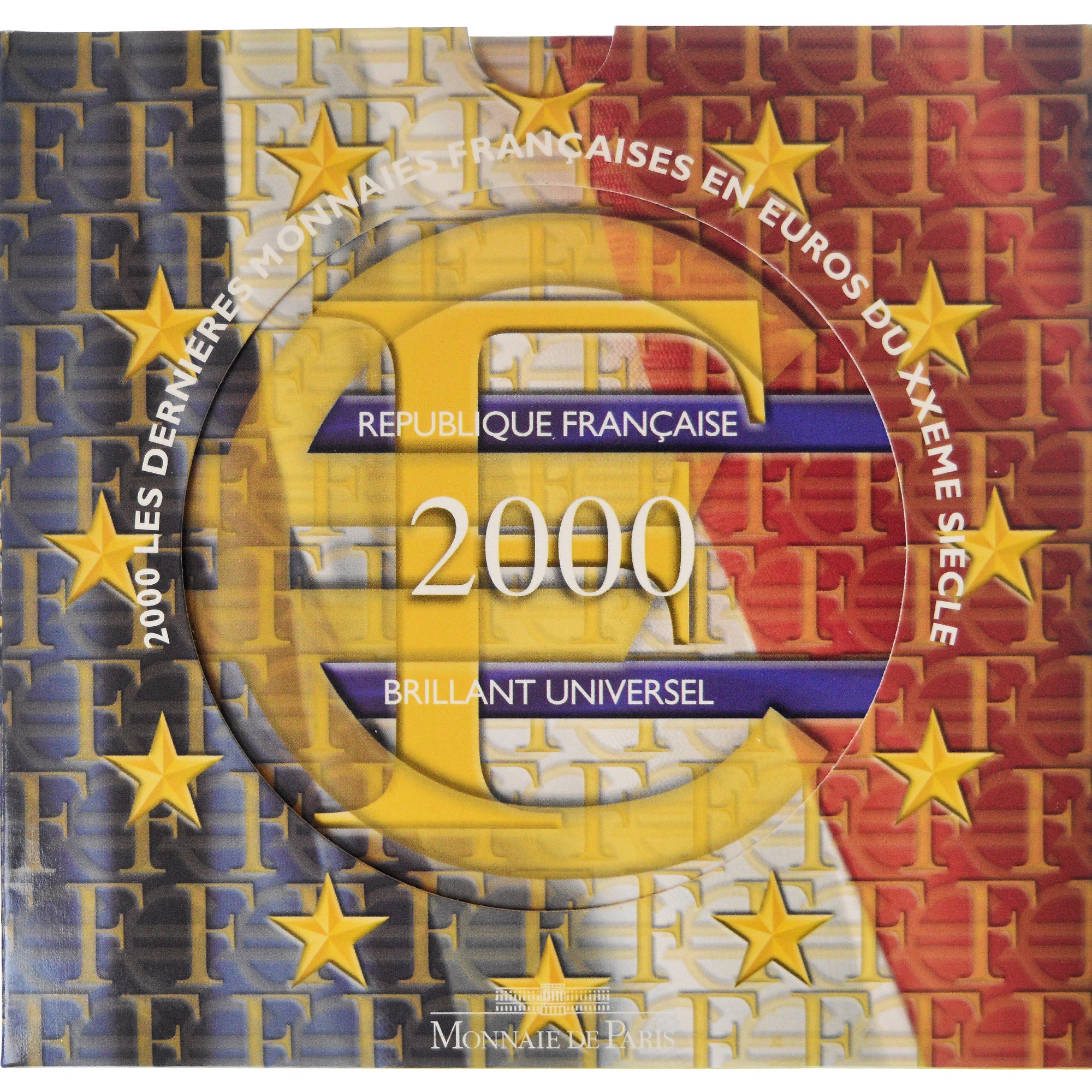 Francja, Coffret 1c. à 2€, 2000, Monnaie de Paris, BU, MS(65-70), ND
