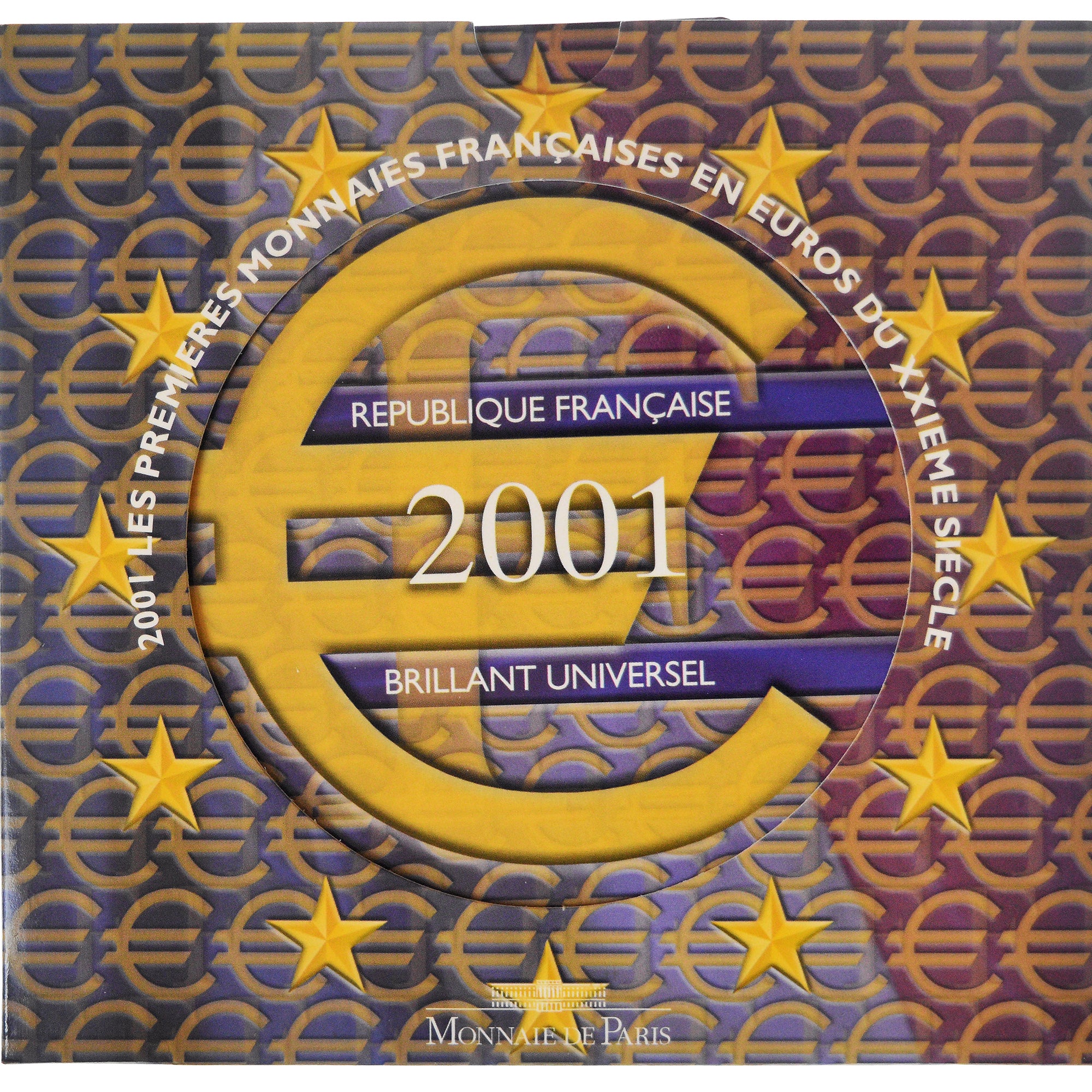 Francia, Coffret 1c. à 2€, 2001, Monnaie de Paris, BU, FDC, N.C.