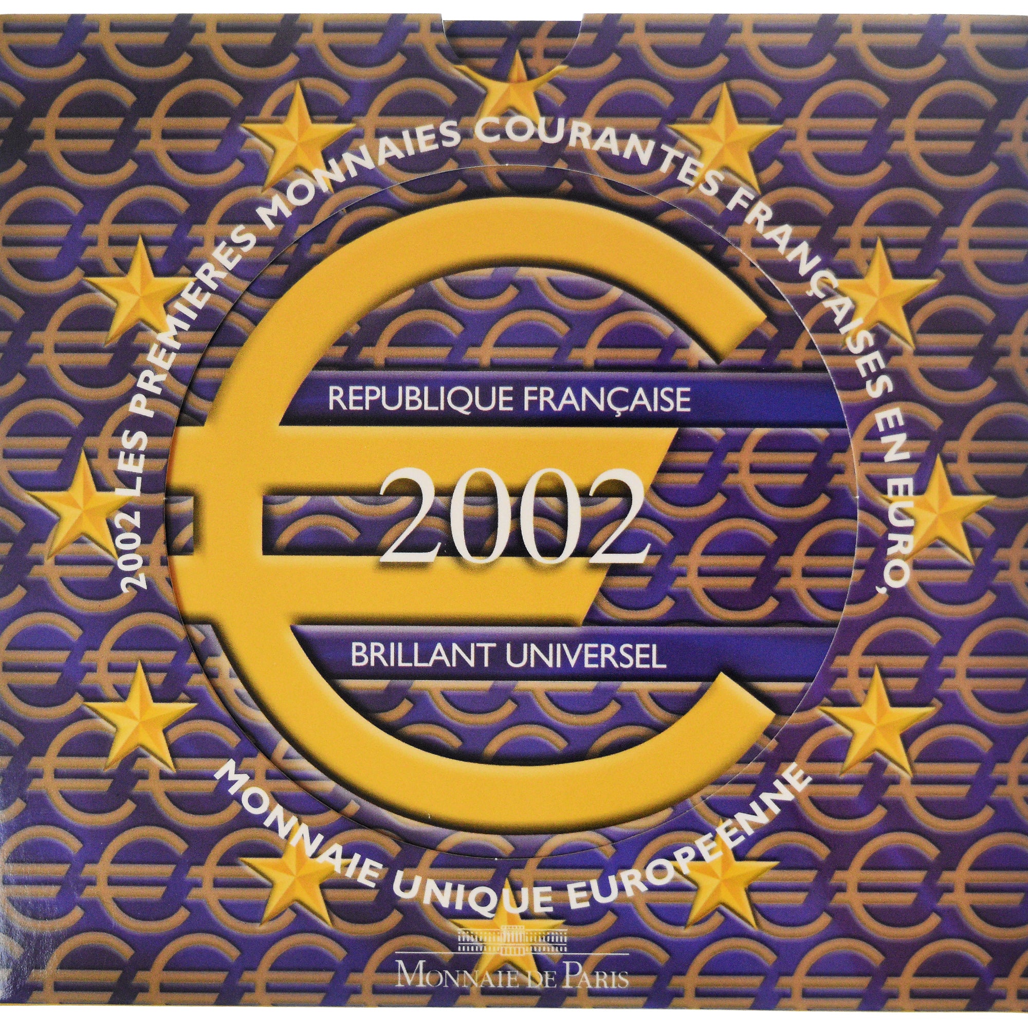 France, Coffret 1c. à 2€, 2002, Monnaie de Paris, BU, MS(65-70)