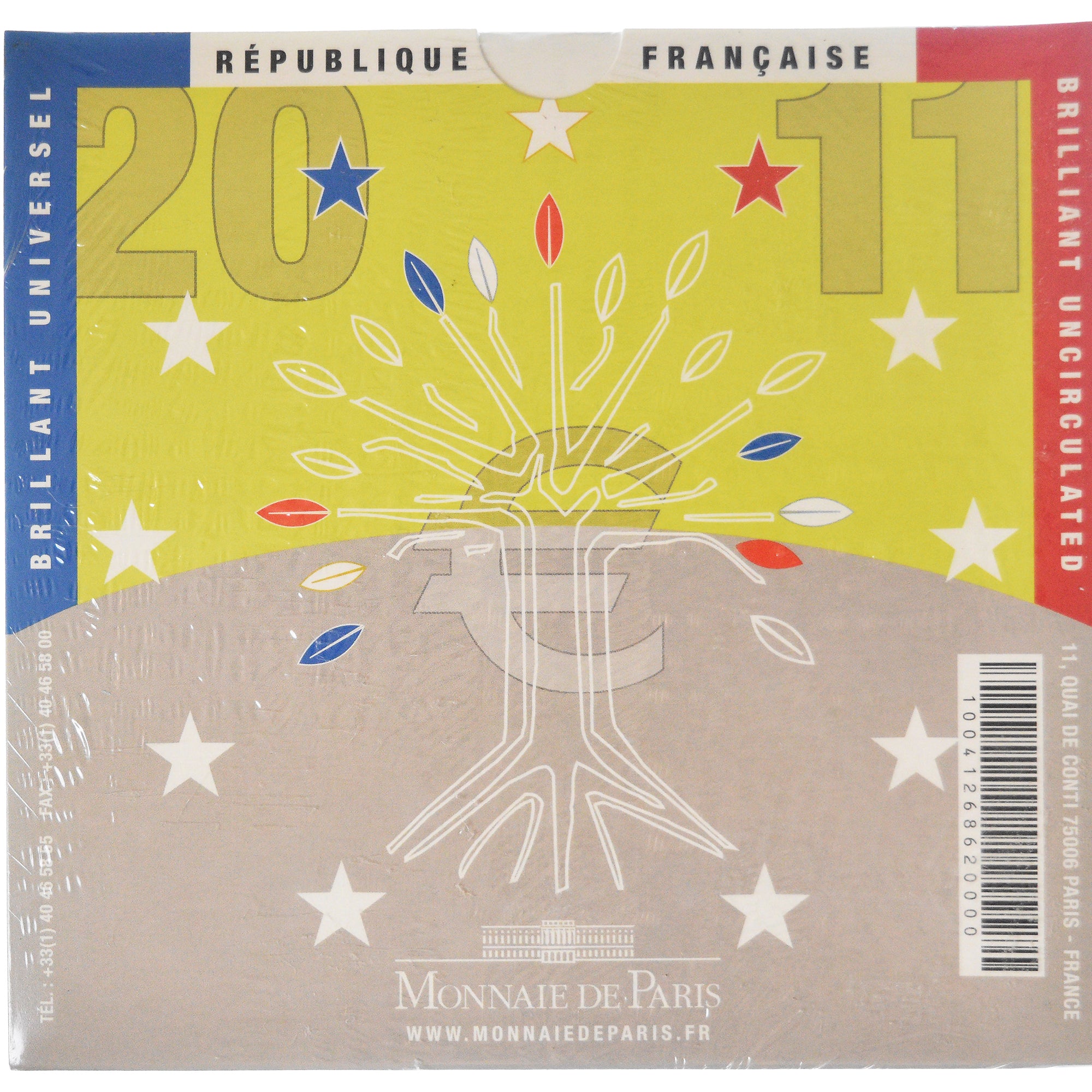 Francia, Coffret 1c. à 2€, 2011, Monnaie de Paris, BU, FDC, N.C.